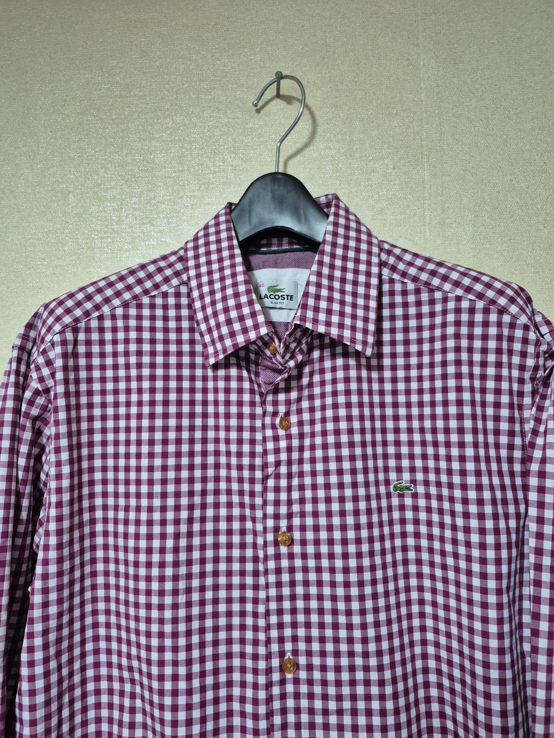 라코스테 퍼플 체크셔츠 상품이미지2