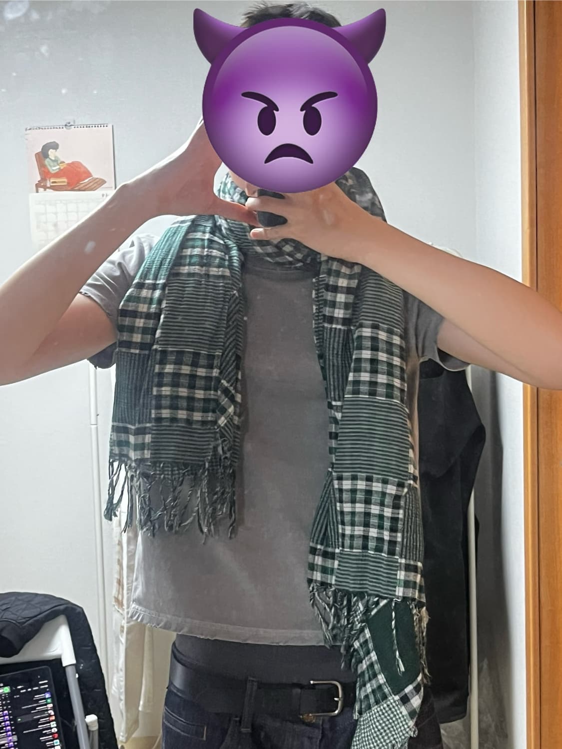 일본 빈티지 머플러 상품이미지3