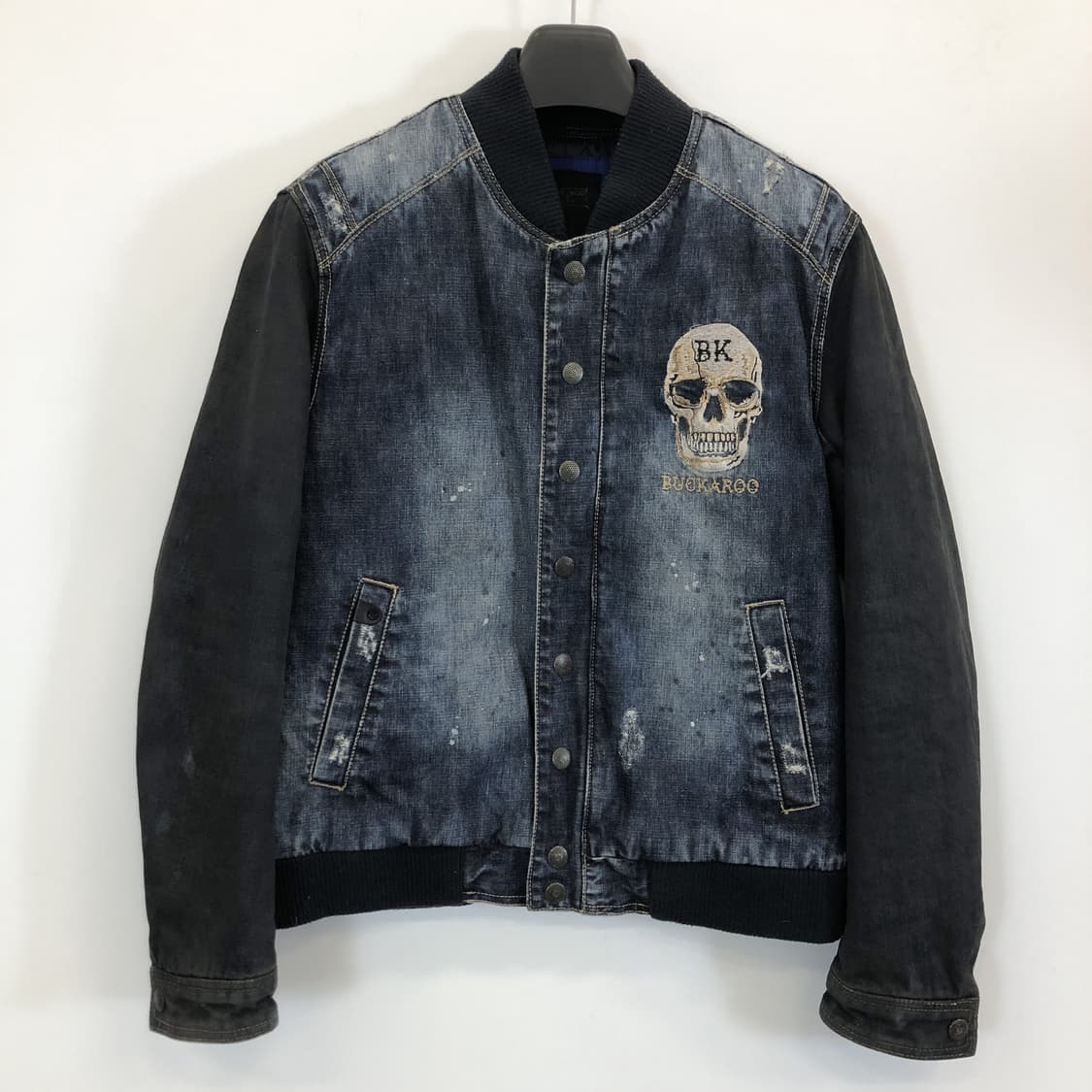 버커루 스컬 봄버 엠브로이드 바시티점퍼 L 상품이미지1