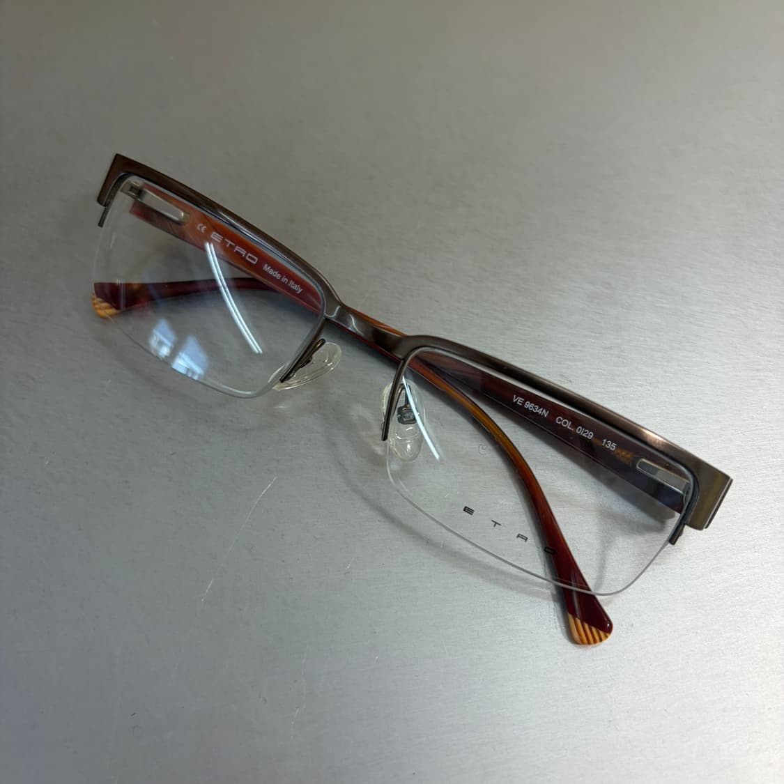 에트로(ETRO) VE 9634N COL. 0I29 하프림 반무테 안경 상품이미지2