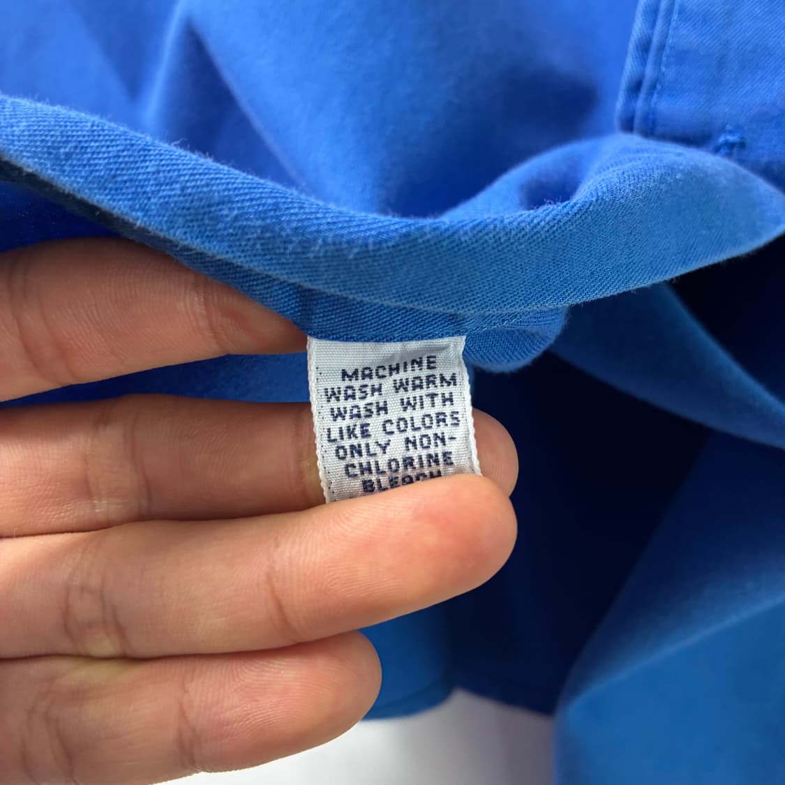 Polo  폴로 랄프로렌 자수 코튼 블루 솔리드 반팔셔츠  상품이미지5