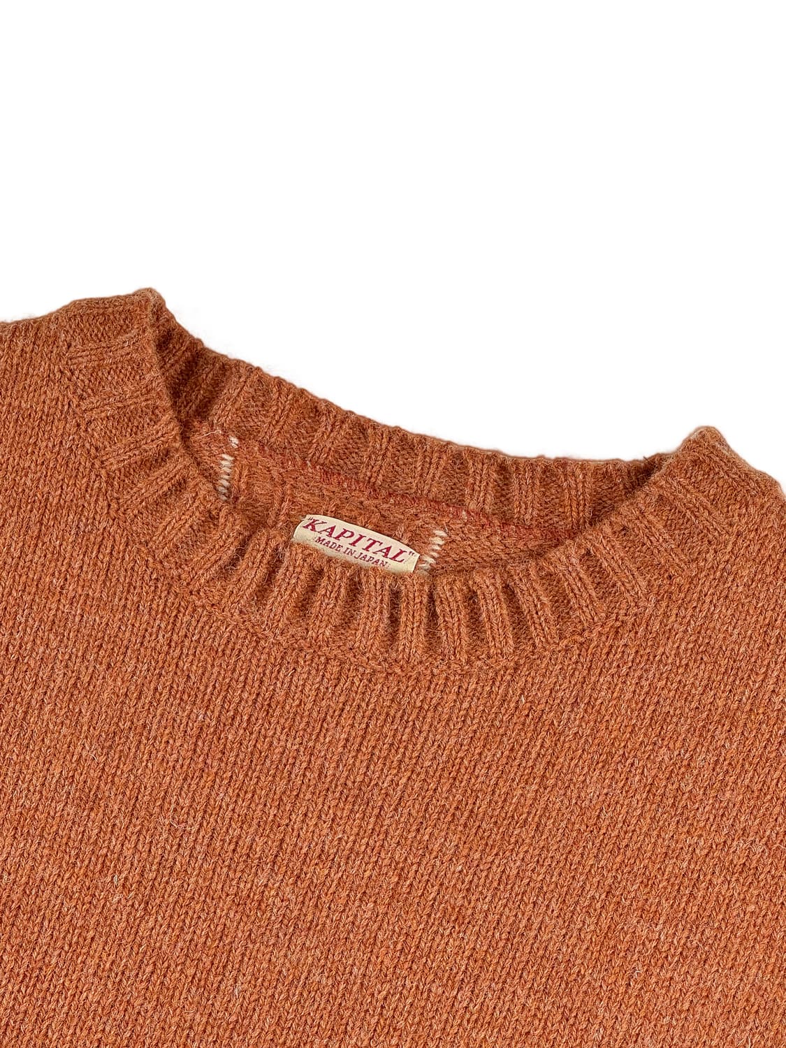 캐피탈 5G 울 본 크루넥 스웨터 오렌지 상품이미지3