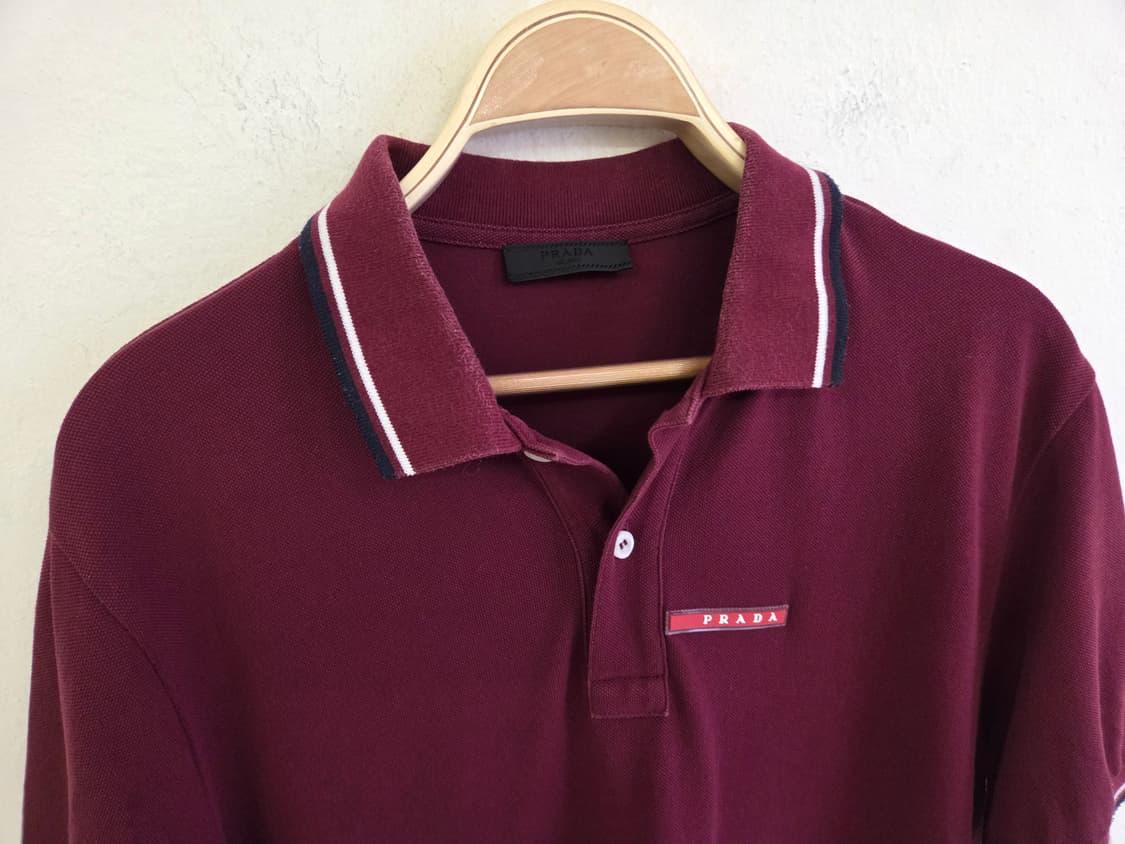 프라다 남성 와인색 카라티 L 상품이미지2