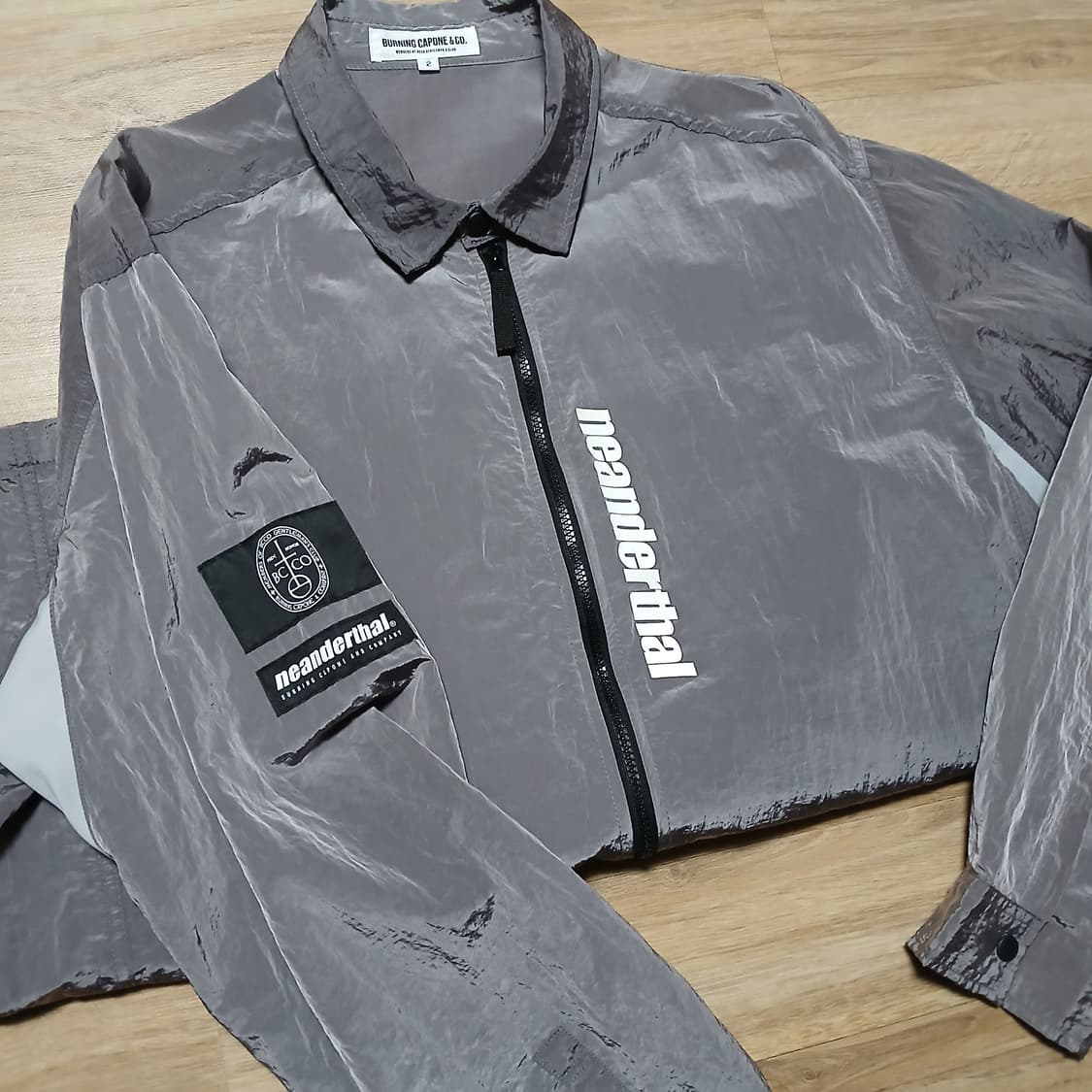 버닝카포네 나일론 메탈 바람막이 투웨이 자켓 상품이미지1