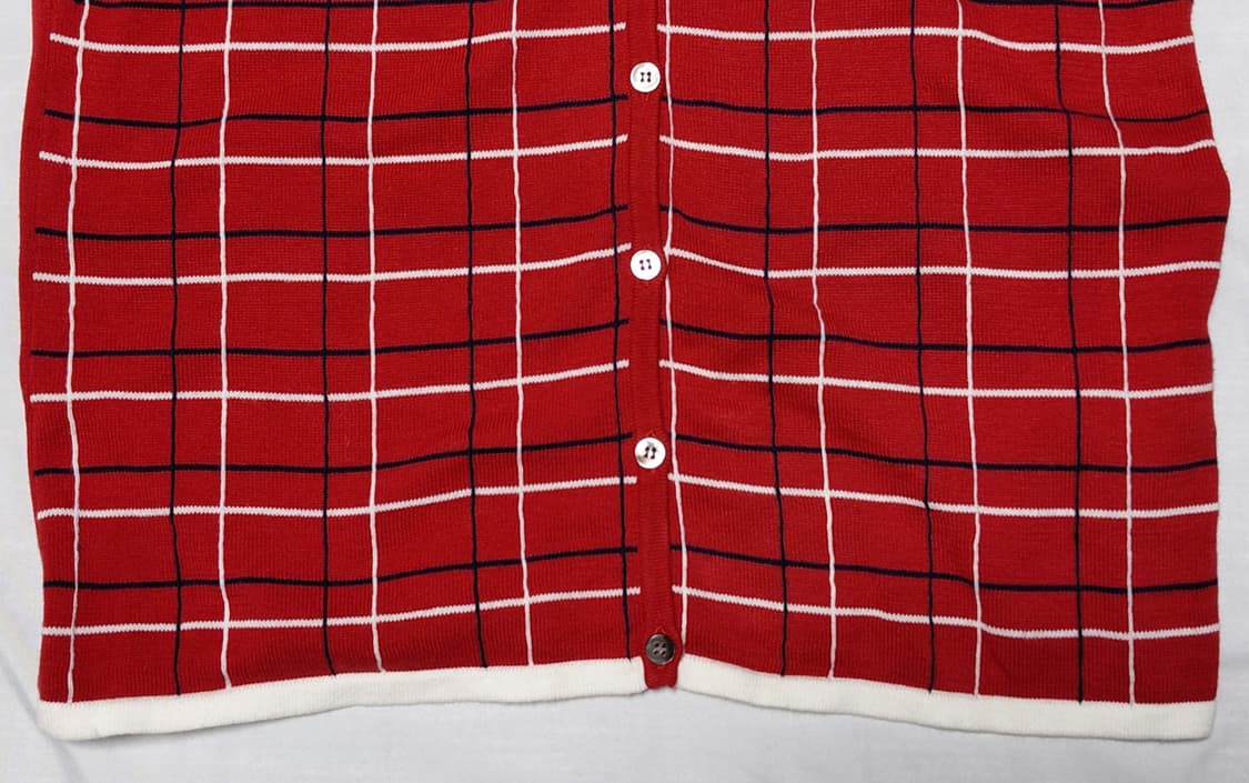 [S~M] 맥그리거(McGregor) 빈티지 레드 체크 가디건 상품이미지3