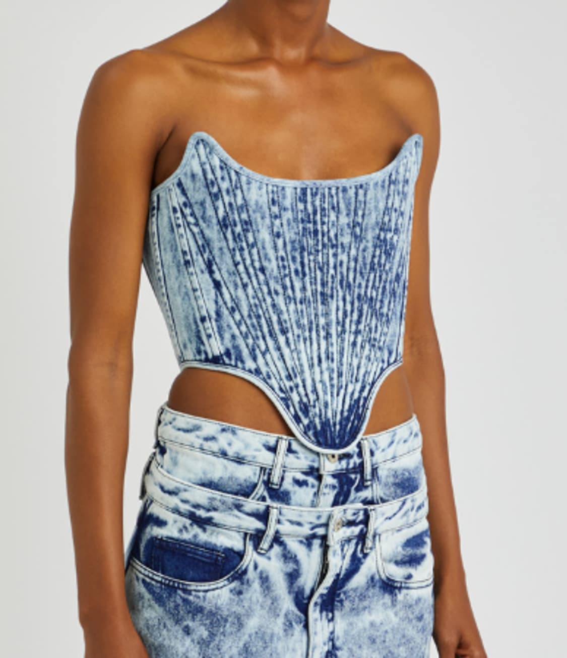 마르케스 알메이다 애시드워시 데님 코르셋 탑 상품이미지6