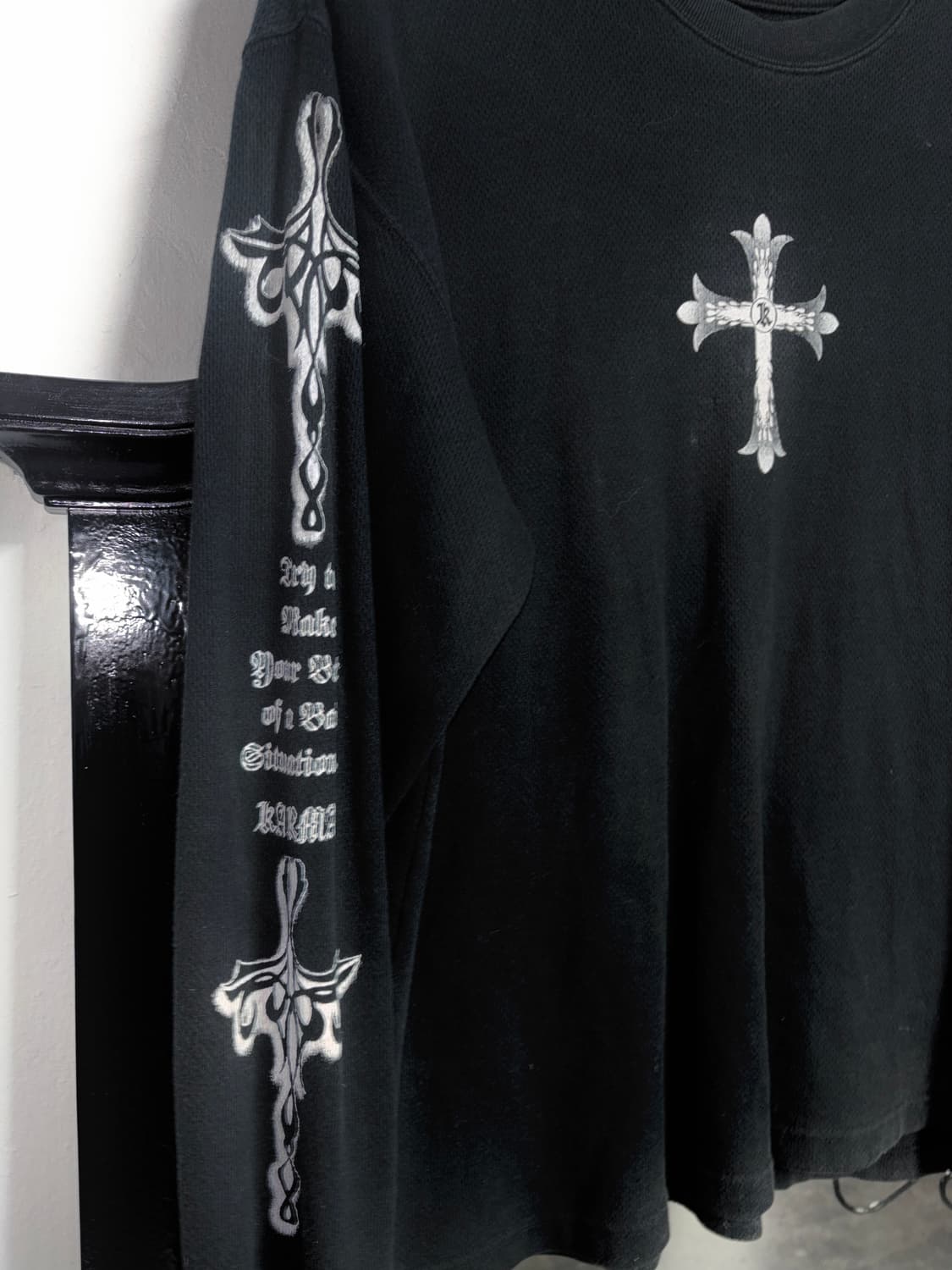 엔젤윙 블랙 롱슬리브 티셔츠 상품이미지3