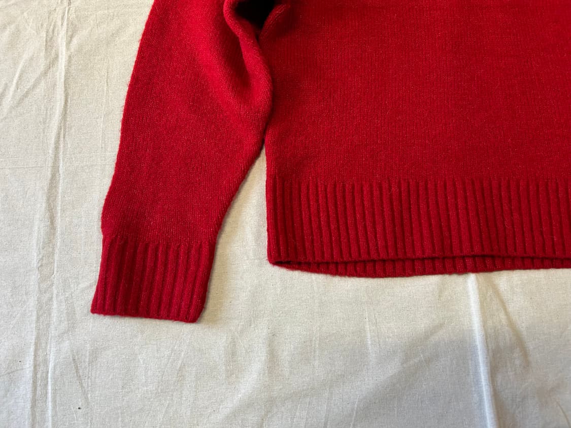 J-Crew 제이크루 V-neck 레드 울 스웨터 상품이미지3