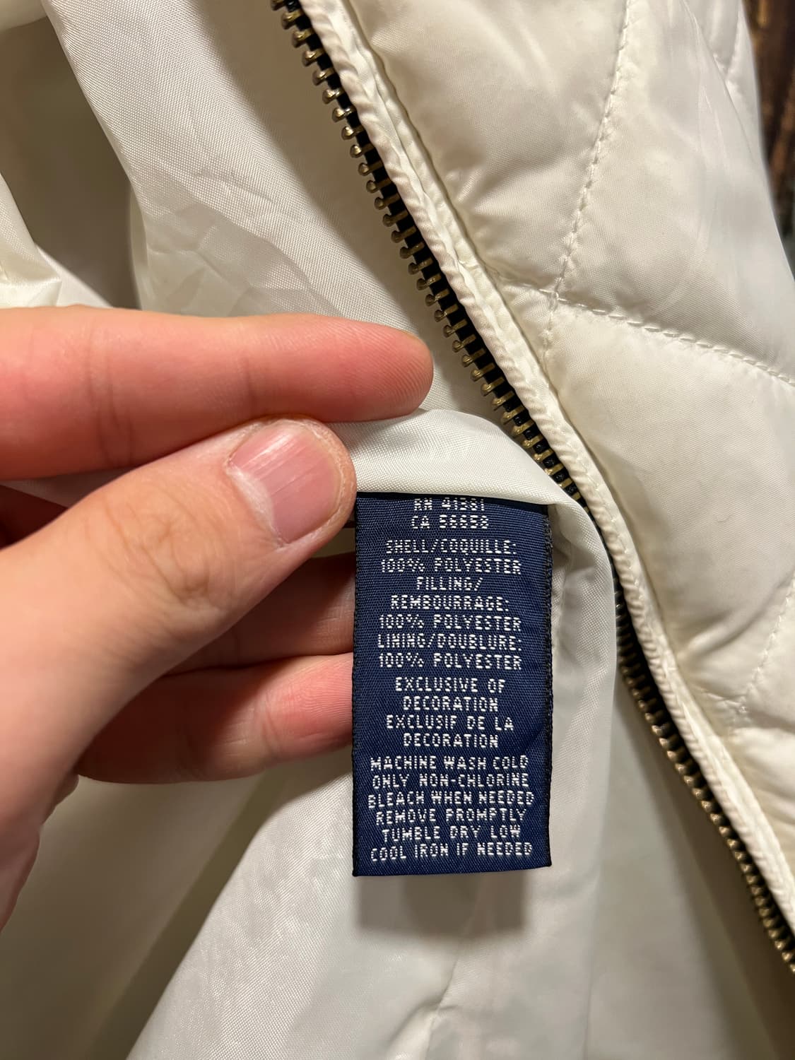 [M]폴로 랄프로렌 우먼스 화이트 퀼팅 자켓 상품이미지6