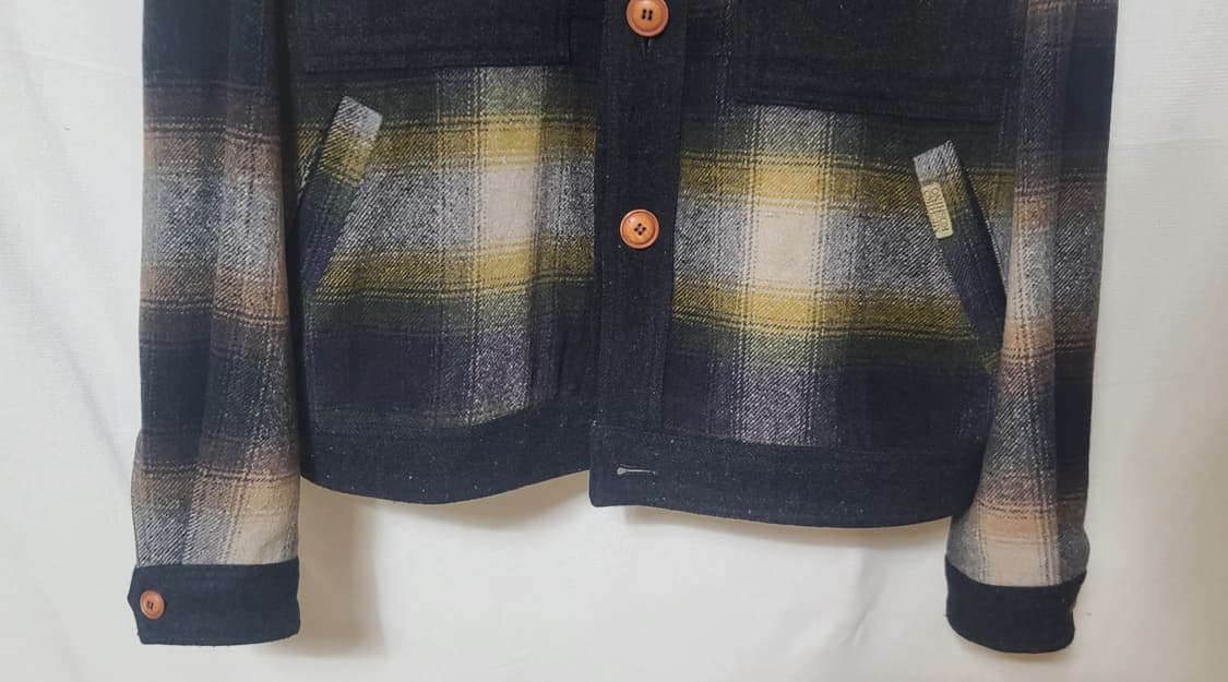 Michiko Koshino 90's 미치코 타탄체크 모직 워크자켓  상품이미지8