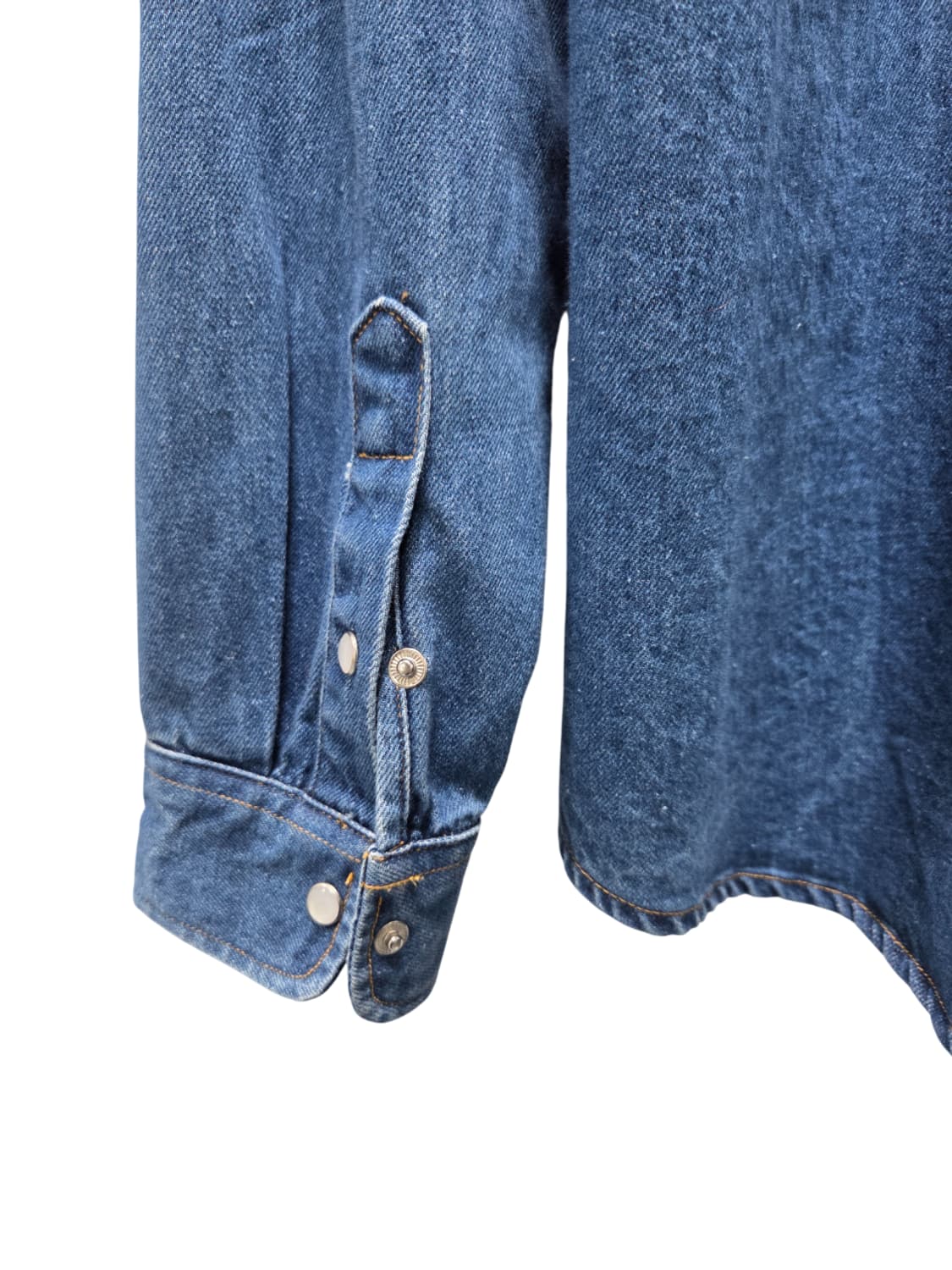 아미 스몰 로고 버튼 다운 데님 셔츠 블루 상품이미지3