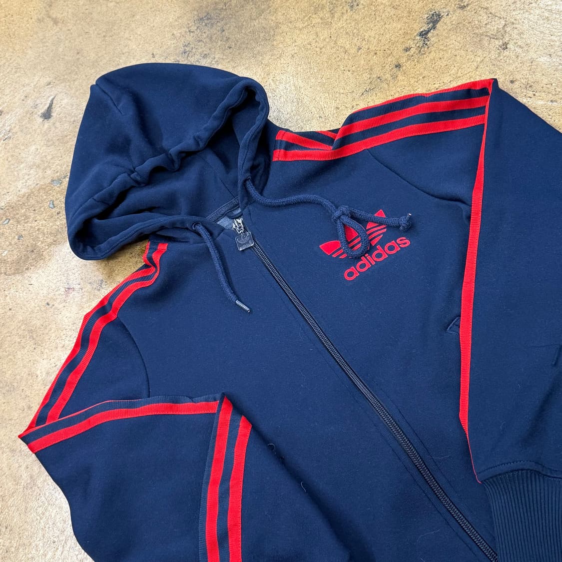 아디다스 네이비 레드 후플 후드집업 플락 져지  상품이미지1