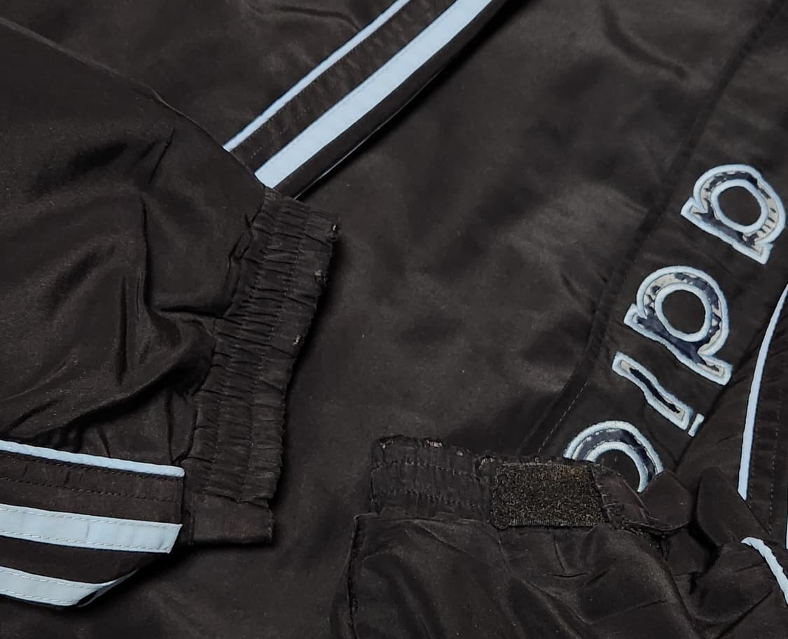아디다스 스카이블루x블랙 앞 뒤 빅로고 올드스쿨 바람막이 점퍼 자켓 상품이미지10