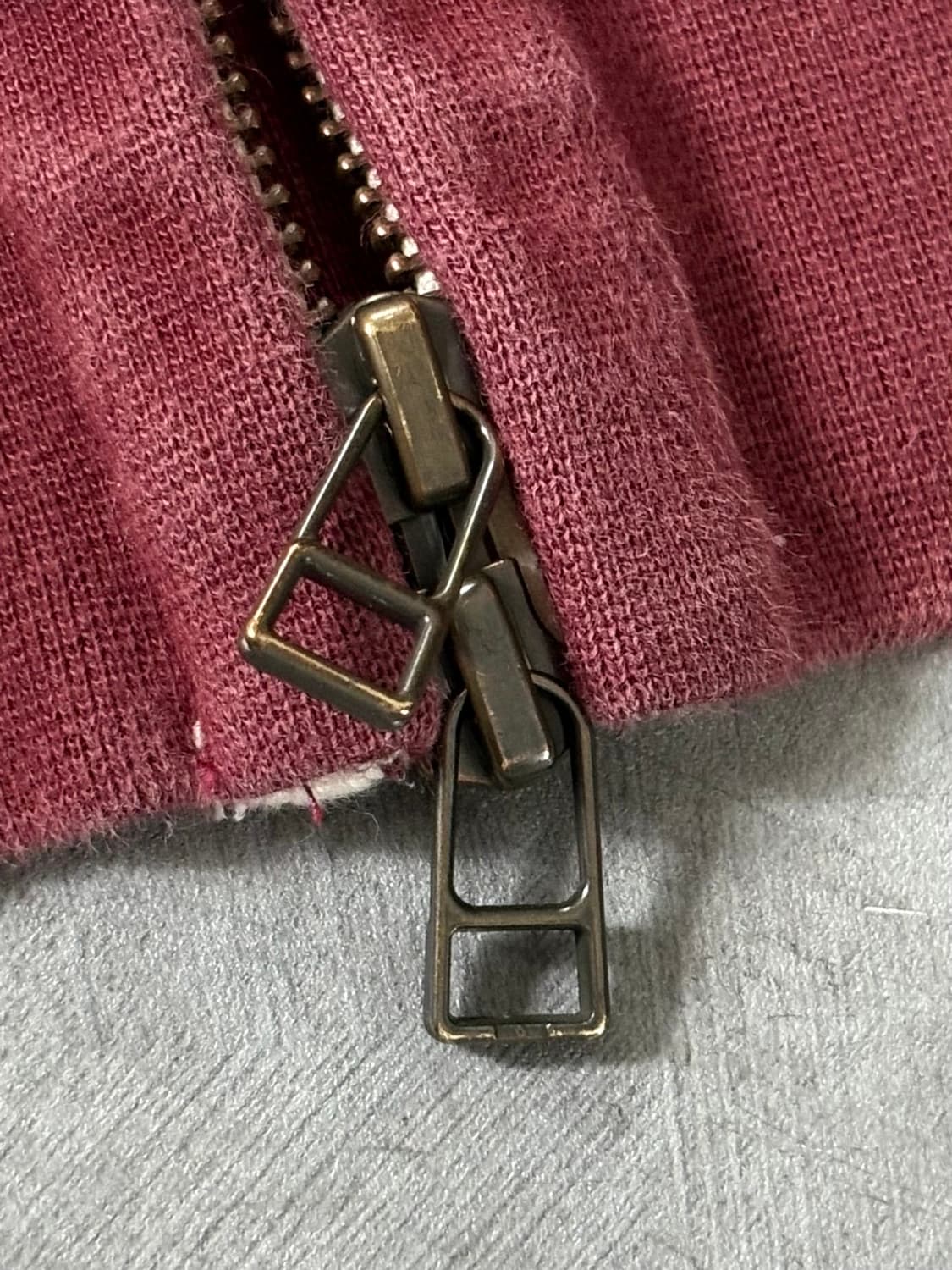 Avirex 아비렉스 버건디 코튼 집업 상품이미지5