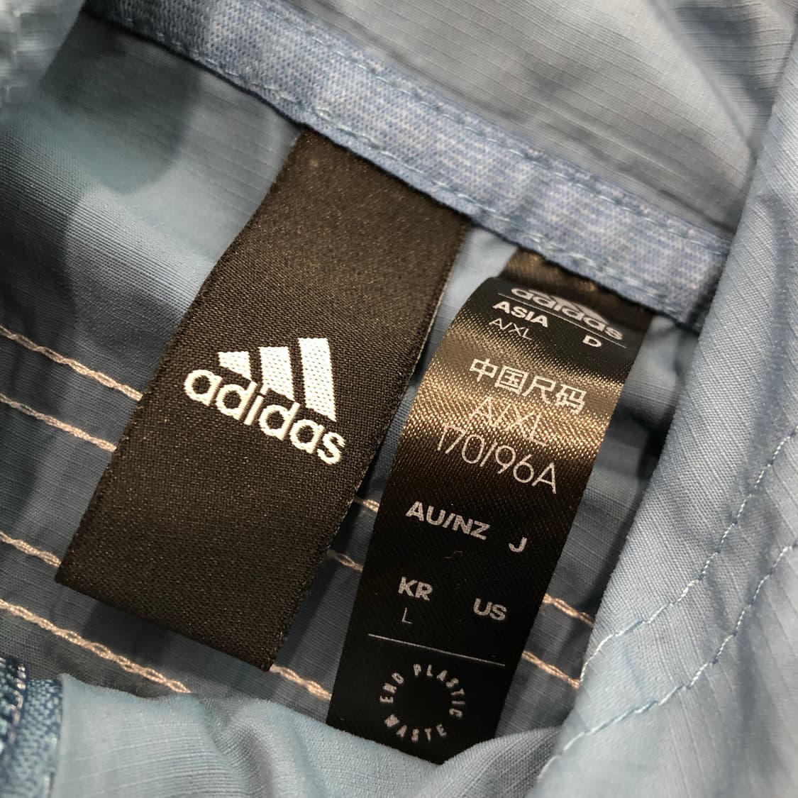 아디다스 삼선 후드 우븐 바람막이 블루 상품이미지5