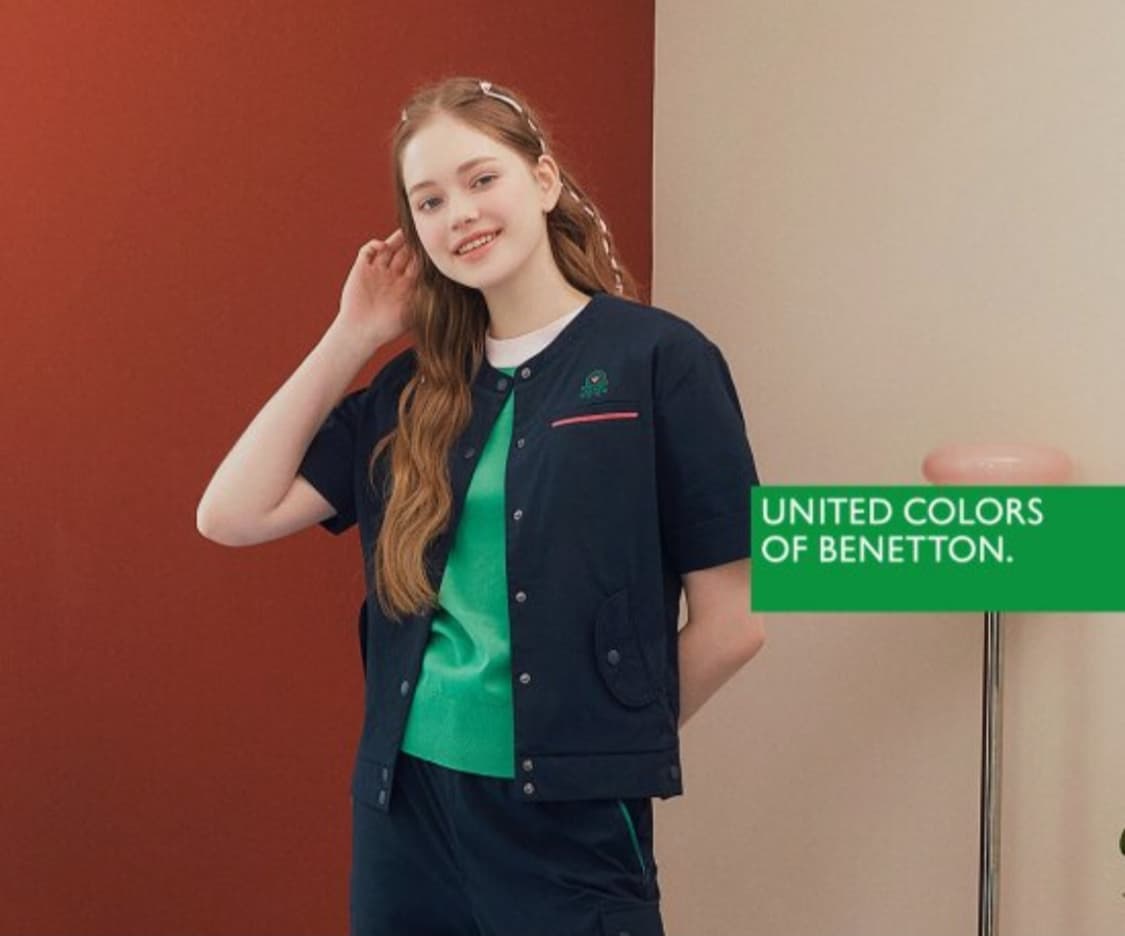 베네통 네이비 반팔 자켓 M(95) 상품이미지8