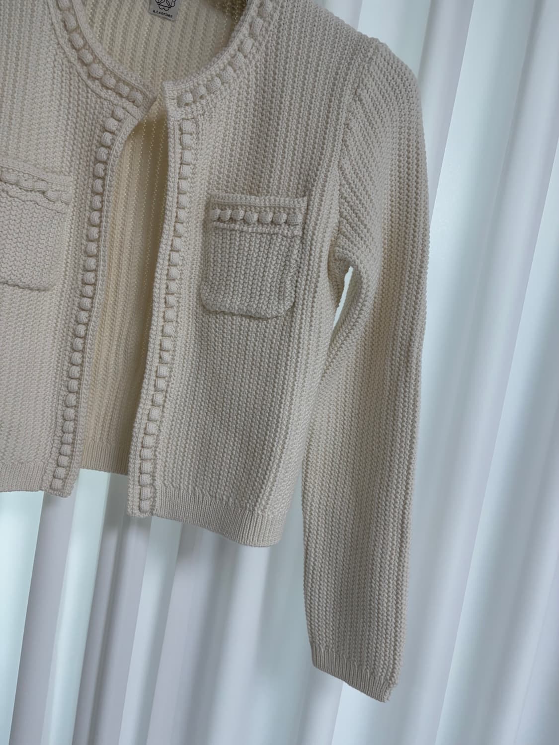 앳코너 폼폼 크롭 자켓 가디건 상품이미지5