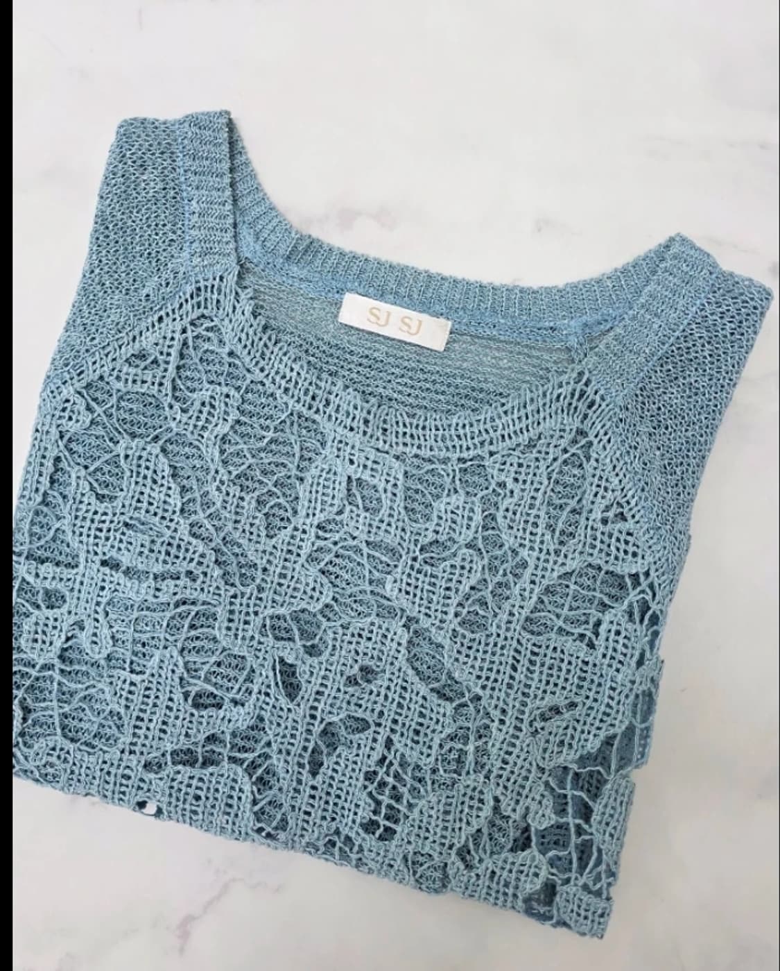 한섬 SJ SJ 레이스 니트 티셔츠 반팔 ~66 상품이미지1