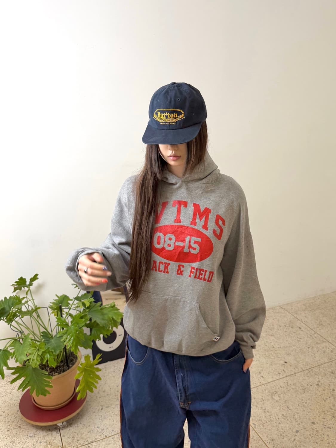 00's 러셀 후드티 그레이 상품이미지1