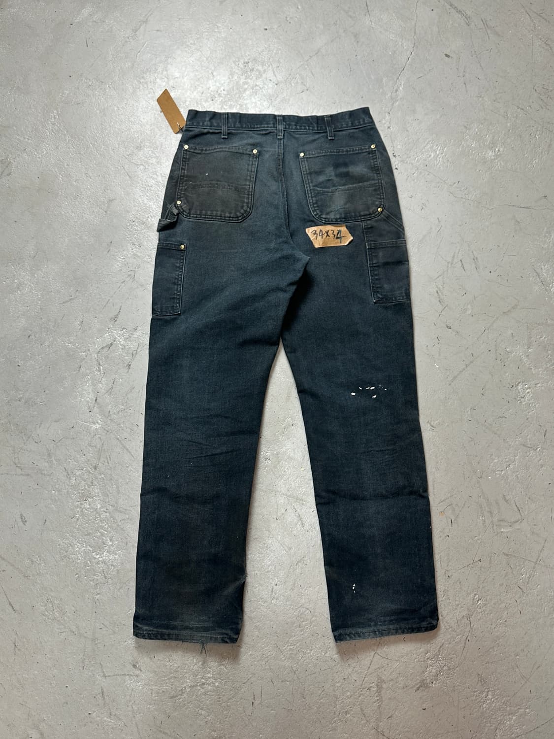 OG USA 칼하트 B01 더블니 블랙 칼하트 썩블니 워크팬츠 상품이미지3