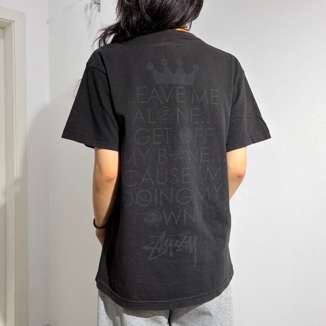  00s Stussy 크라운 프린팅 반팔 티셔츠 상품이미지1