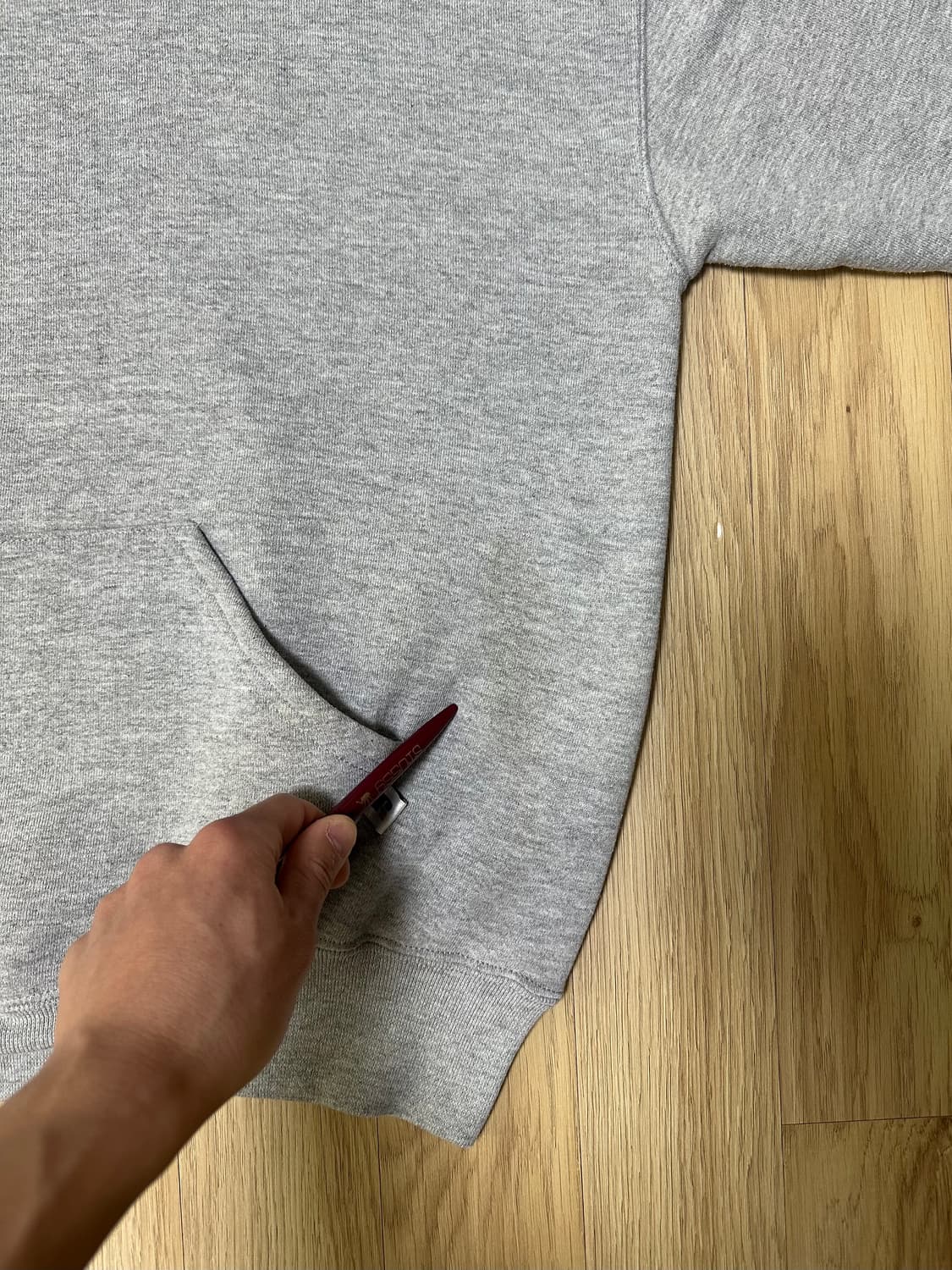 90s 빈티지 러셀 후드 그레이 XL 상품이미지6