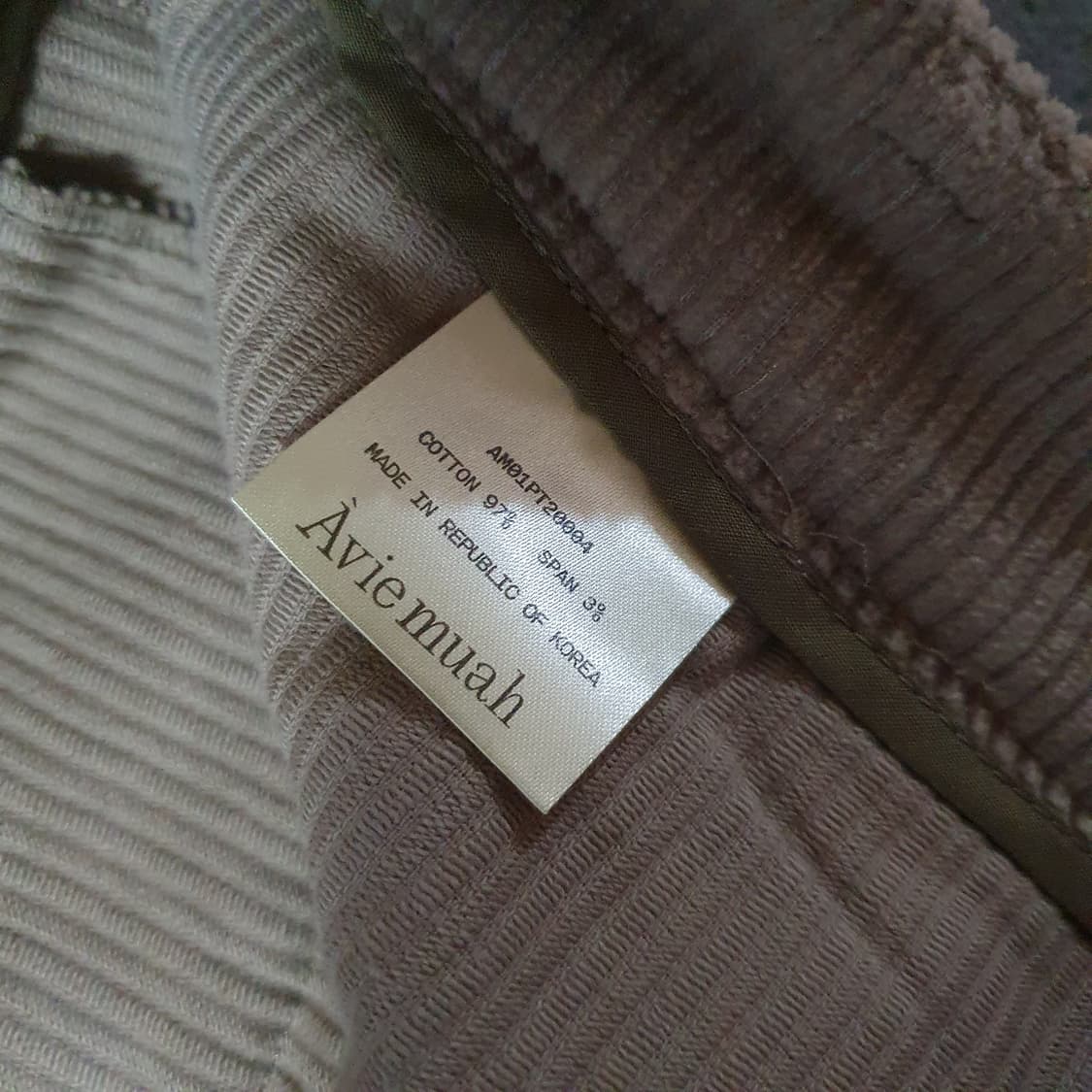 (남녀공용L -33인치) 아비에무아 투턱 코듀로이 와이드 팬츠 상품이미지8