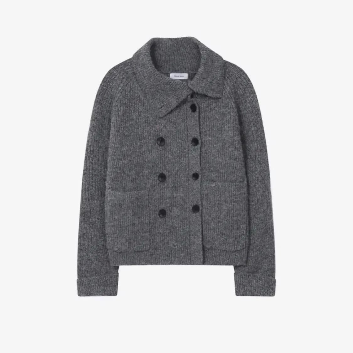 미세키서울 더블 버튼 니트 그레이 miseki seoul double 상품이미지2