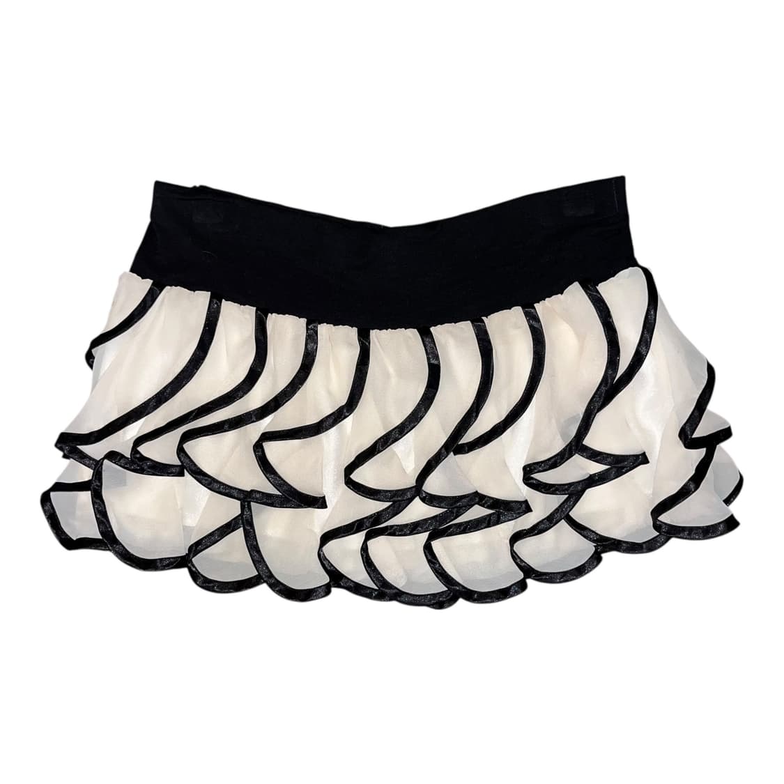 물결레이스 밴딩 스커트 갸루y2k키치 상품이미지1