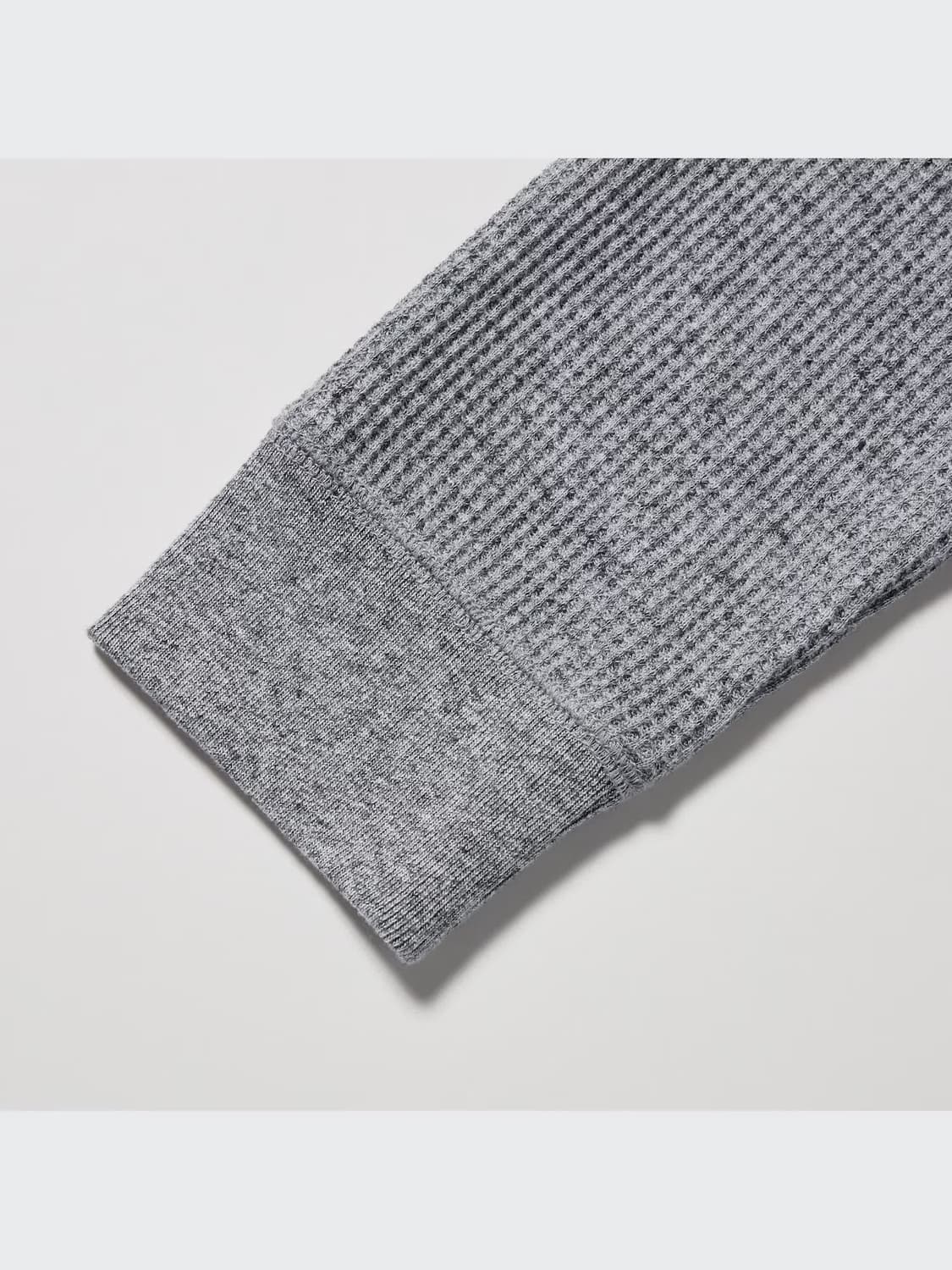 [XXL/택만 제거한 새제품]유니클로 와플 헨리넥 티셔츠 상품이미지3