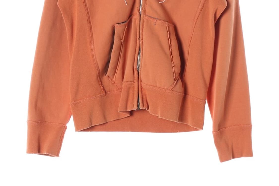 아베크롬비앤피치 빈티지 아치로고 기모 후드집업 오렌지 M 상품이미지4