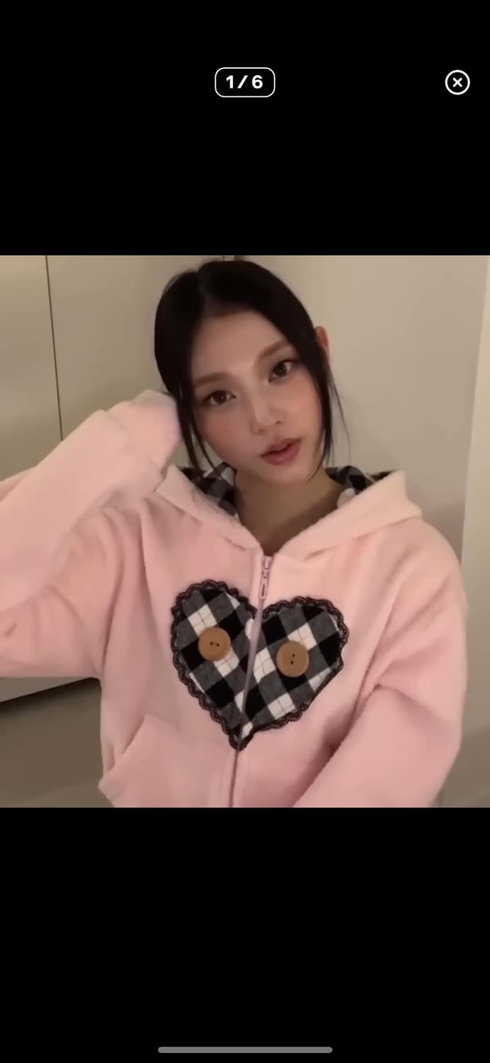 Eat me plz 뉴진스 해린 후드집업 핑크 베어 후디 L 상품이미지1