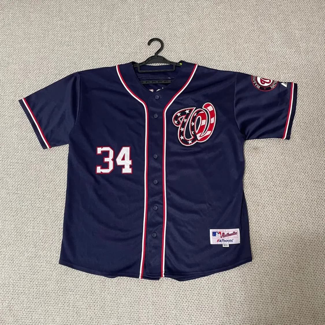 XL MLB 마제스틱 워싱터 하터 유니폼 져지 N.7786 상품이미지1