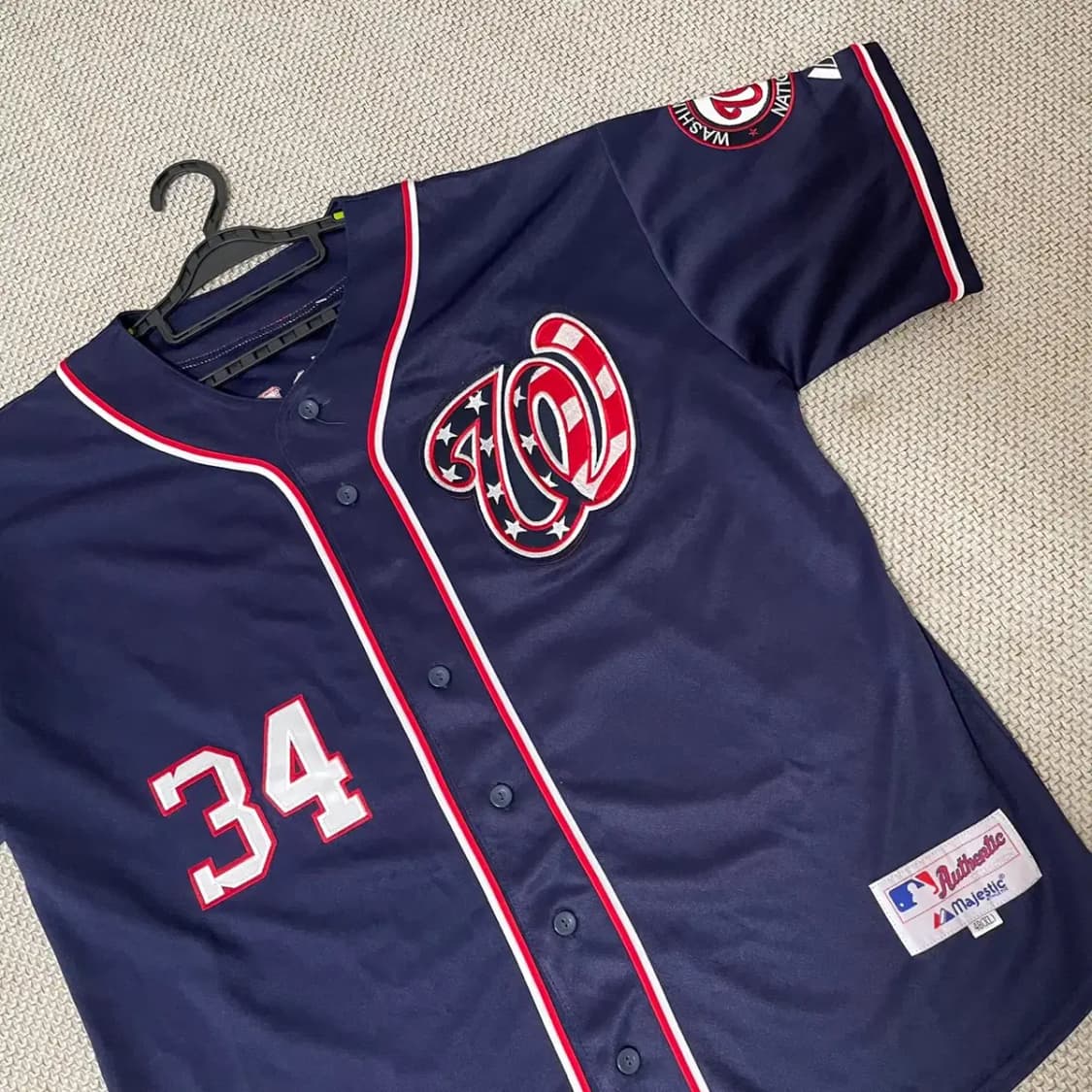 XL MLB 마제스틱 워싱터 하터 유니폼 져지 N.7786 상품이미지2