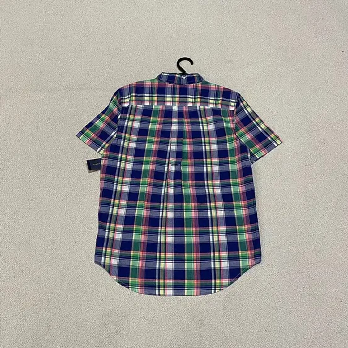 XL18-20 새상품 폴로 반팔 체크 셔츠 남방 N.4537 상품이미지5