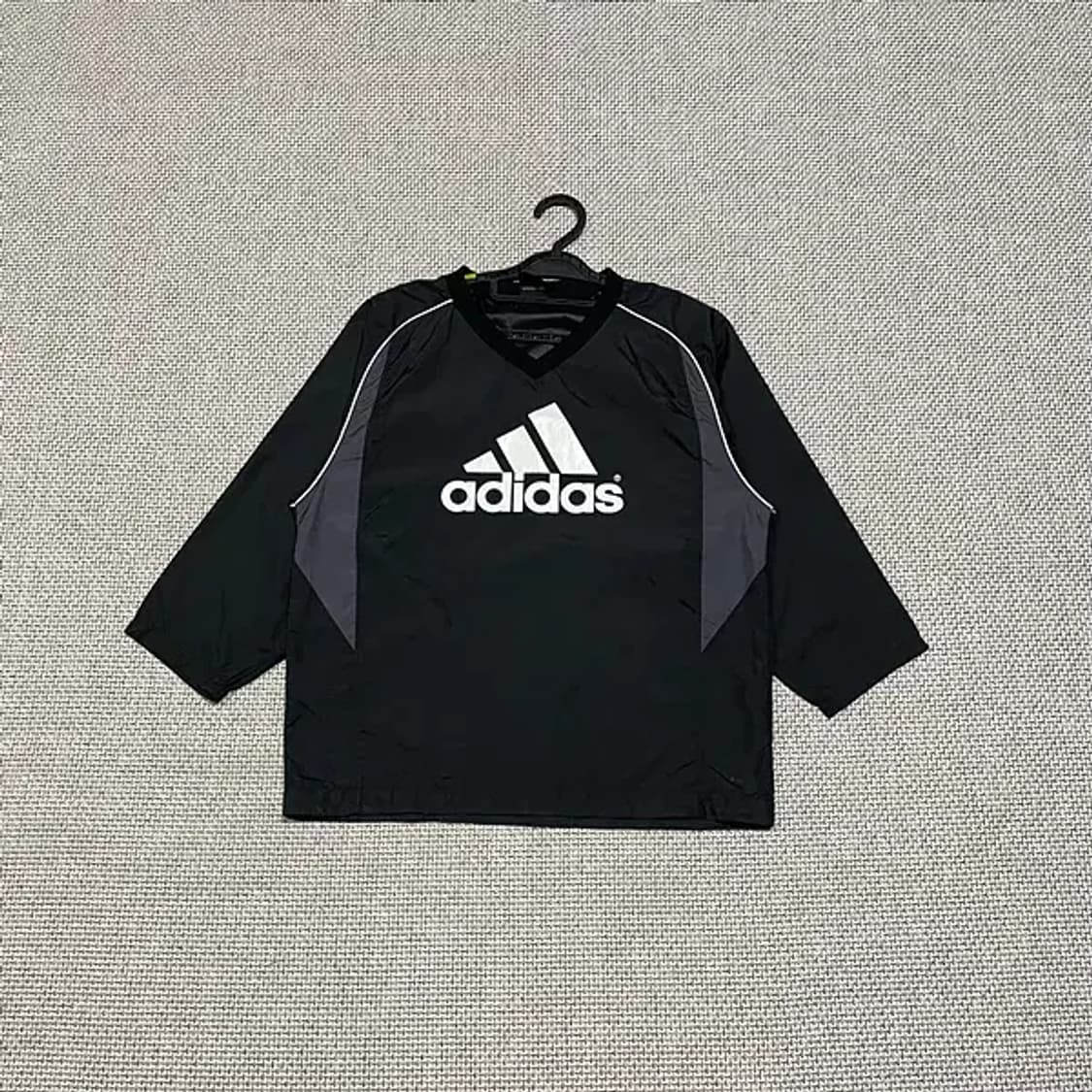 M 10-12 아디다스 브이넥 웜업 7부 반팔 N.5104 상품이미지1
