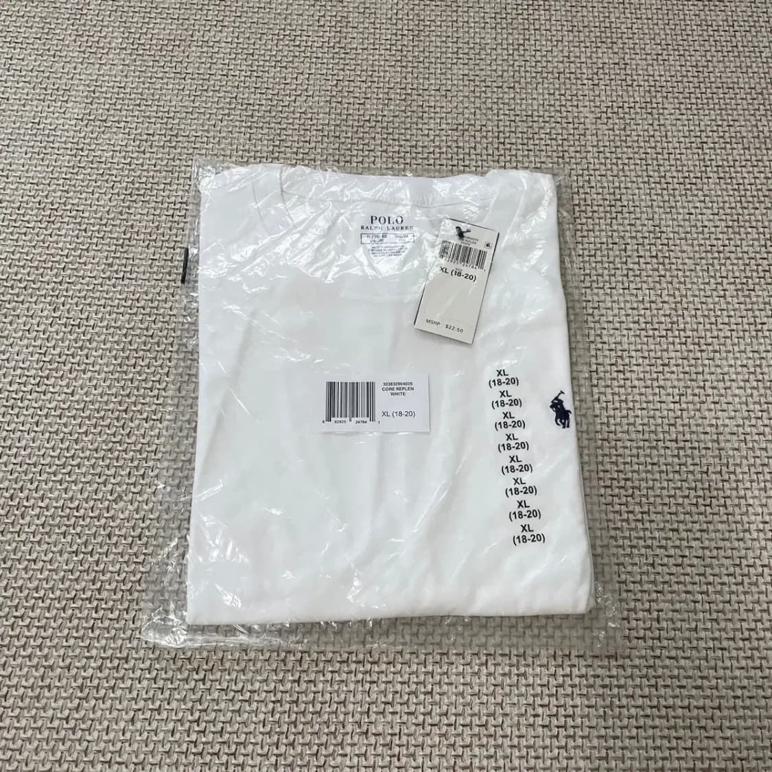 XL 18-20 새상품 폴로 라운드 반팔티 N.8108 상품이미지1
