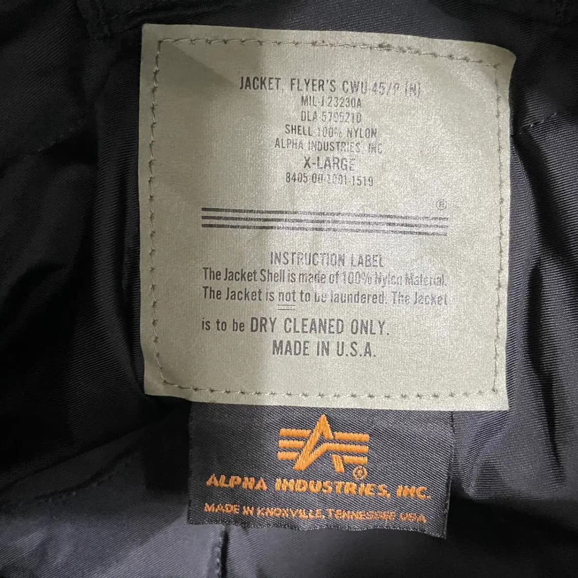 XL 알파인더스트 CWU-45 자켓 USA N.7528 상품이미지4