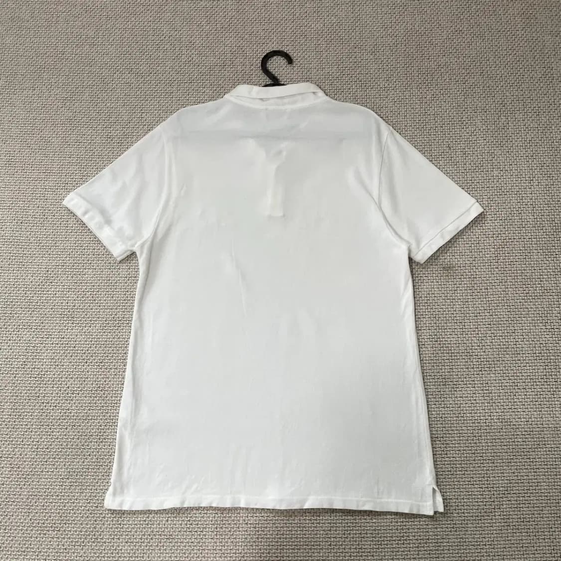 L 메종키츠네 화이트 반팔 카라티 N.8185 상품이미지3