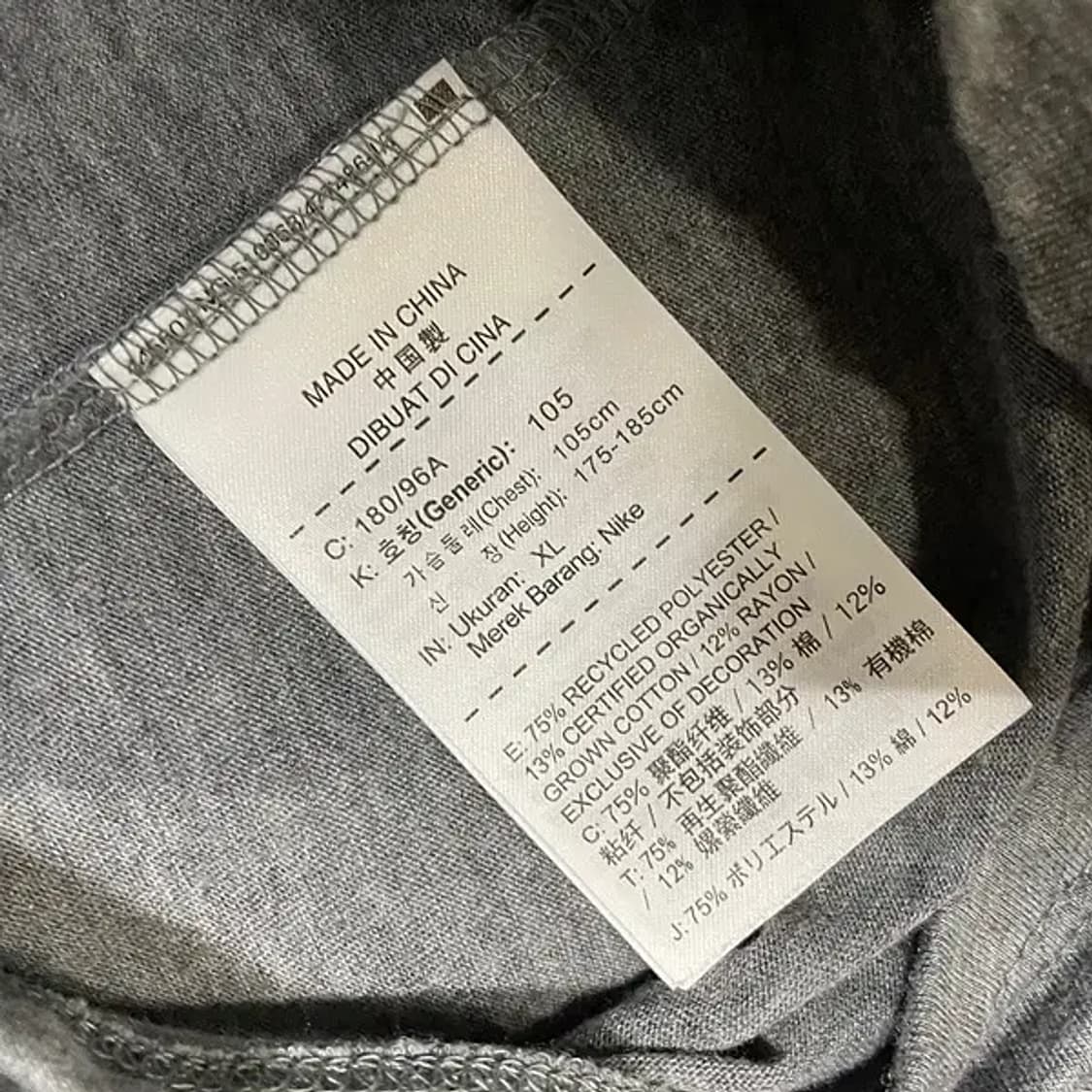 XL 나이키 라운드 반팔티 N.4110 상품이미지5