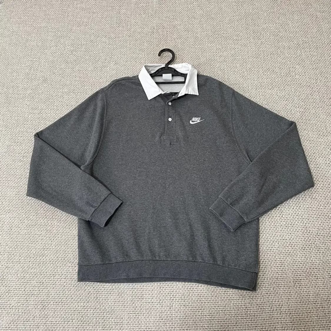 XL 나이키 브러시드백 기모 긴팔 카라티셔츠 N.6893 상품이미지1