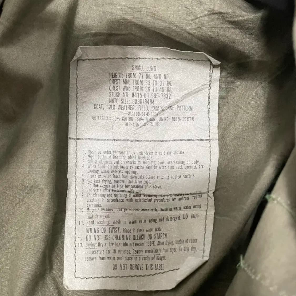 S 미군 오리지날 우드랜드 M65 필드자켓 N.9222 상품이미지5
