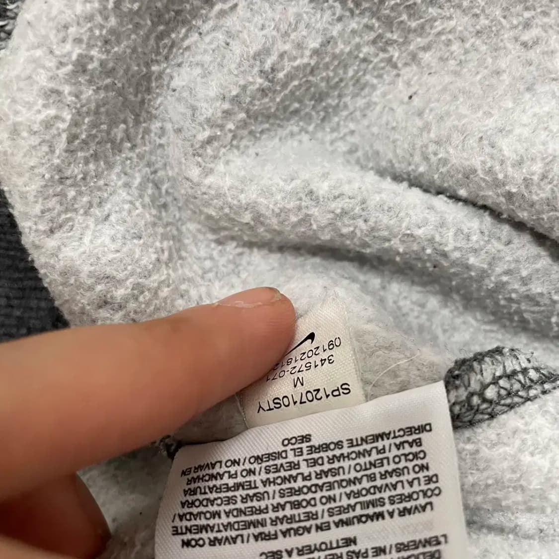 M 나이키 기모 후드티셔츠 N.9237 상품이미지6