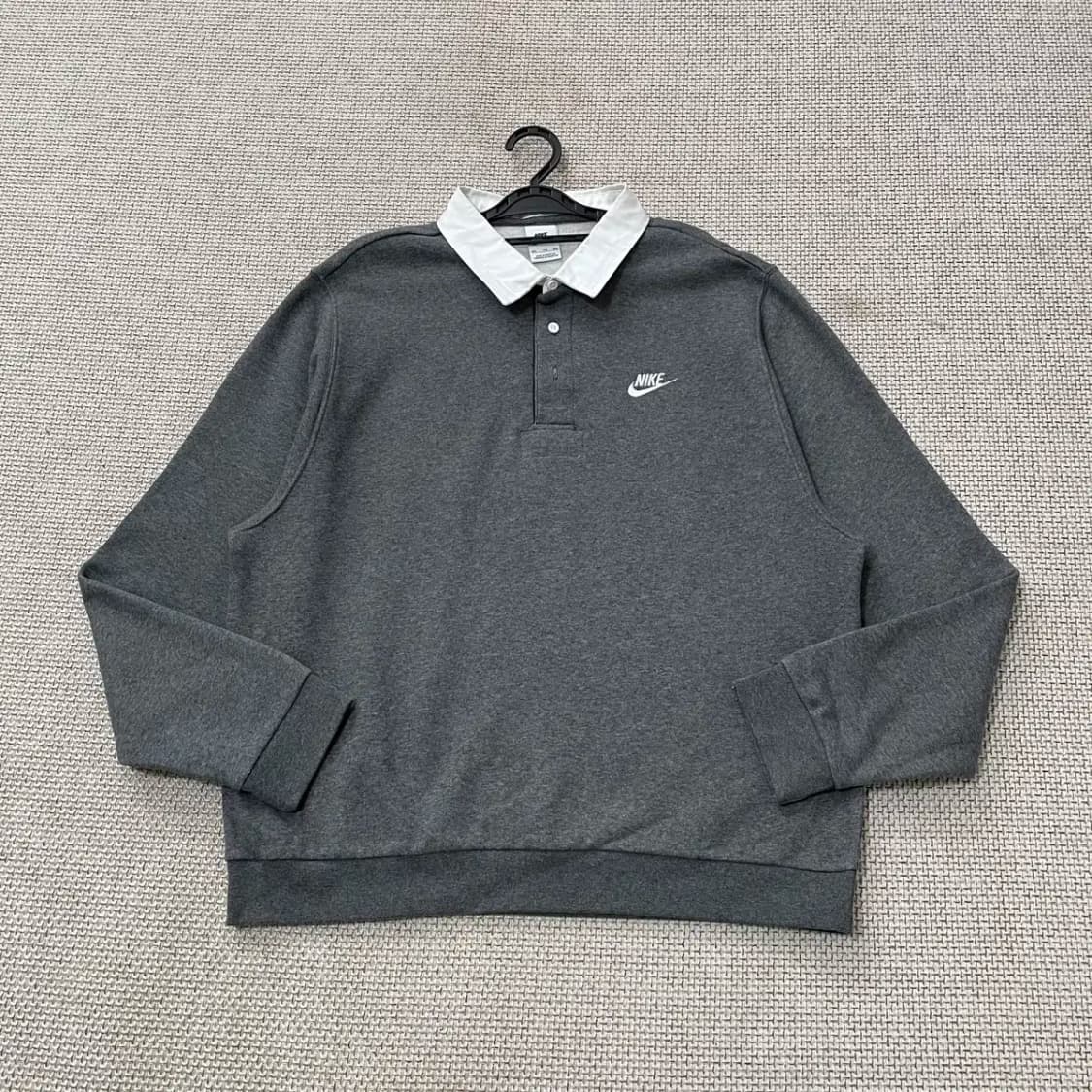 2XL 나이키 기모 긴팔 카라 맨투맨 N.9374 상품이미지1