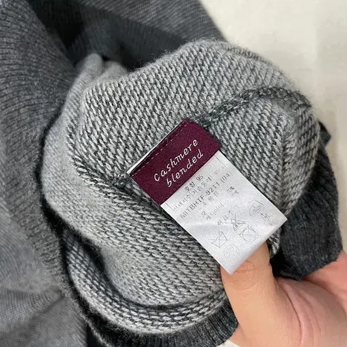 M 인디안 캐시미어 반집업 니트 B.153 상품이미지4