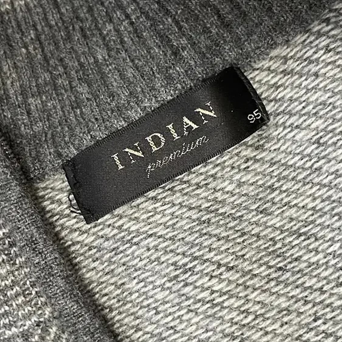 M 인디안 캐시미어 반집업 니트 B.153 상품이미지6