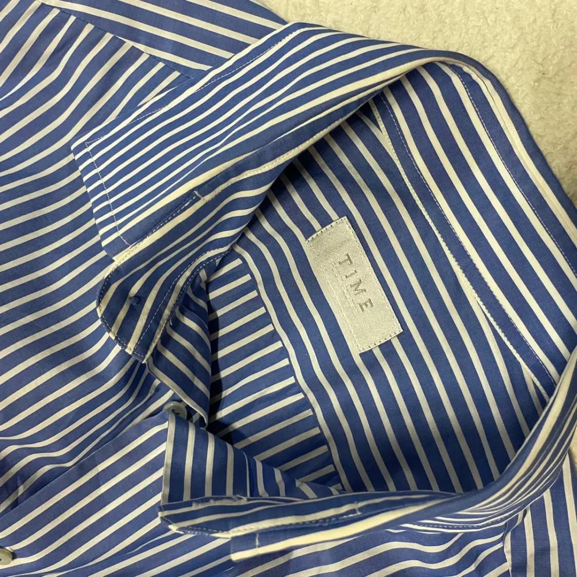 S 타임옴므 스트라이프 셔츠 남방 B.357 상품이미지5