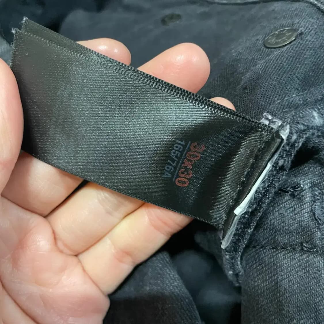 30 폴로 블랙라벨 바이커진 흑청바지 B.590 상품이미지5