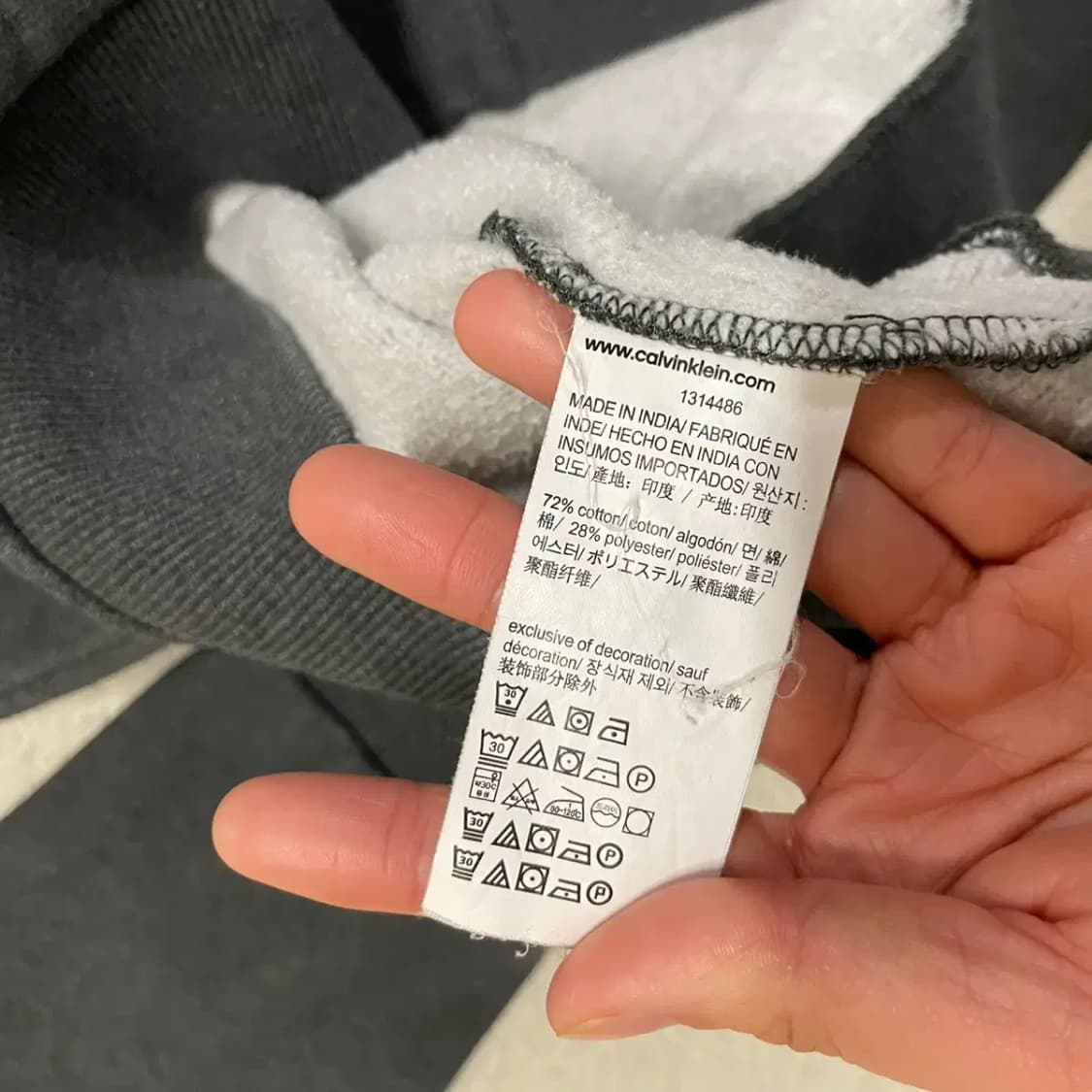 L 캘빈클라인 기모 맨투맨 B.764 상품이미지4