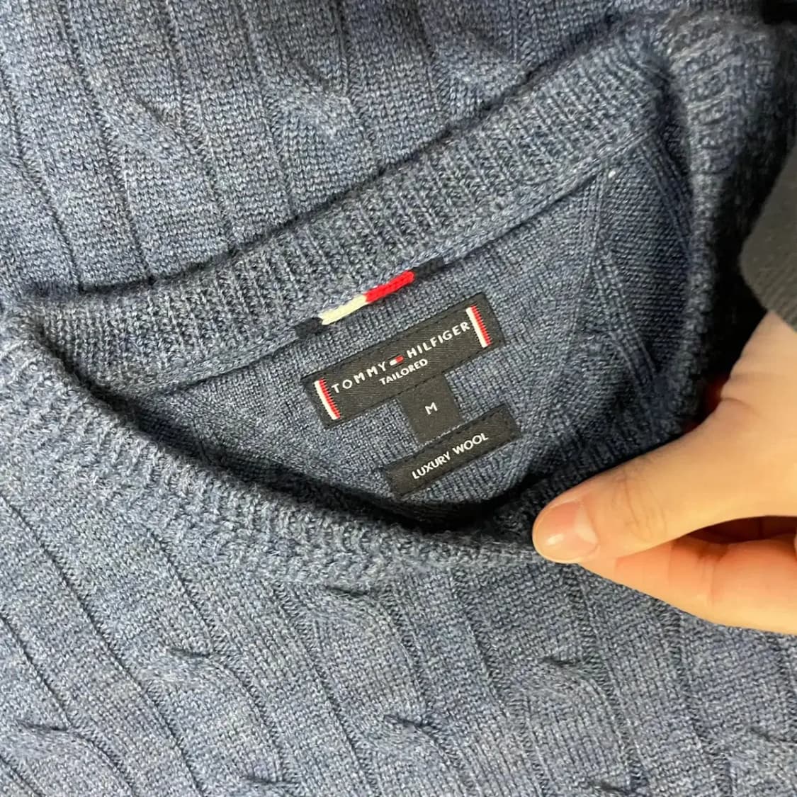 M 타미힐피거 꽈배기 니트 B.970 상품이미지5